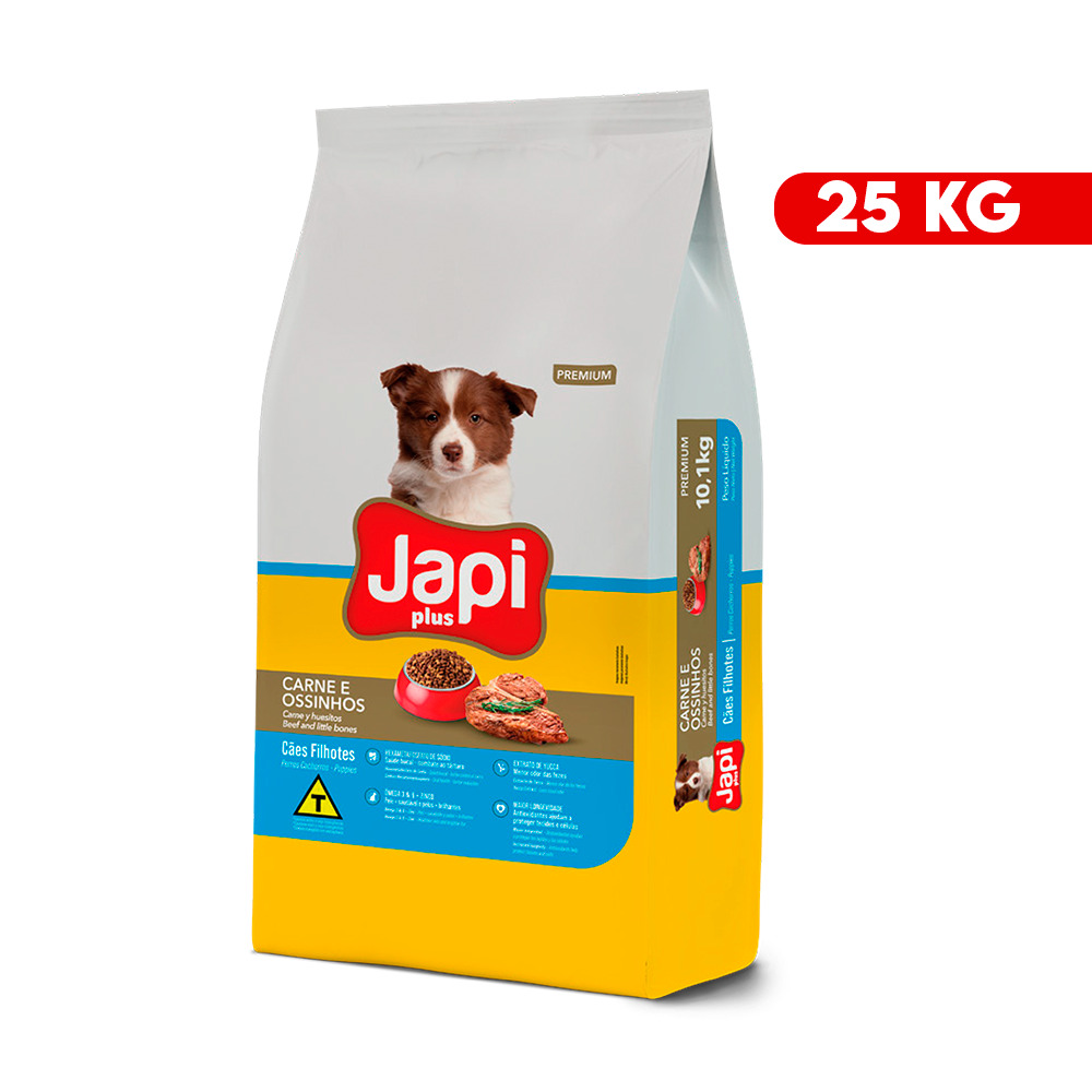 JAPI PLUS CACHORRO CARNE/HUESITO 25 KG